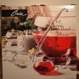 Crisa 8-Piece Festival Punch Bowl Set